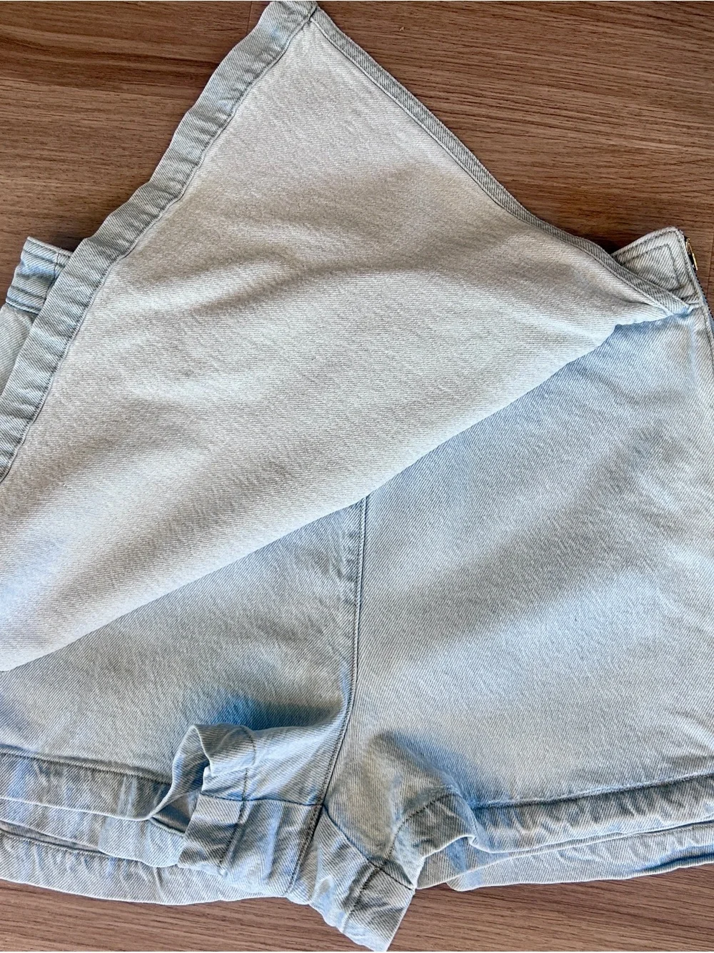 J.Crew Wrap Front Denim Mini Skort Montauk Wash Size 8 - Picture 12 of 15